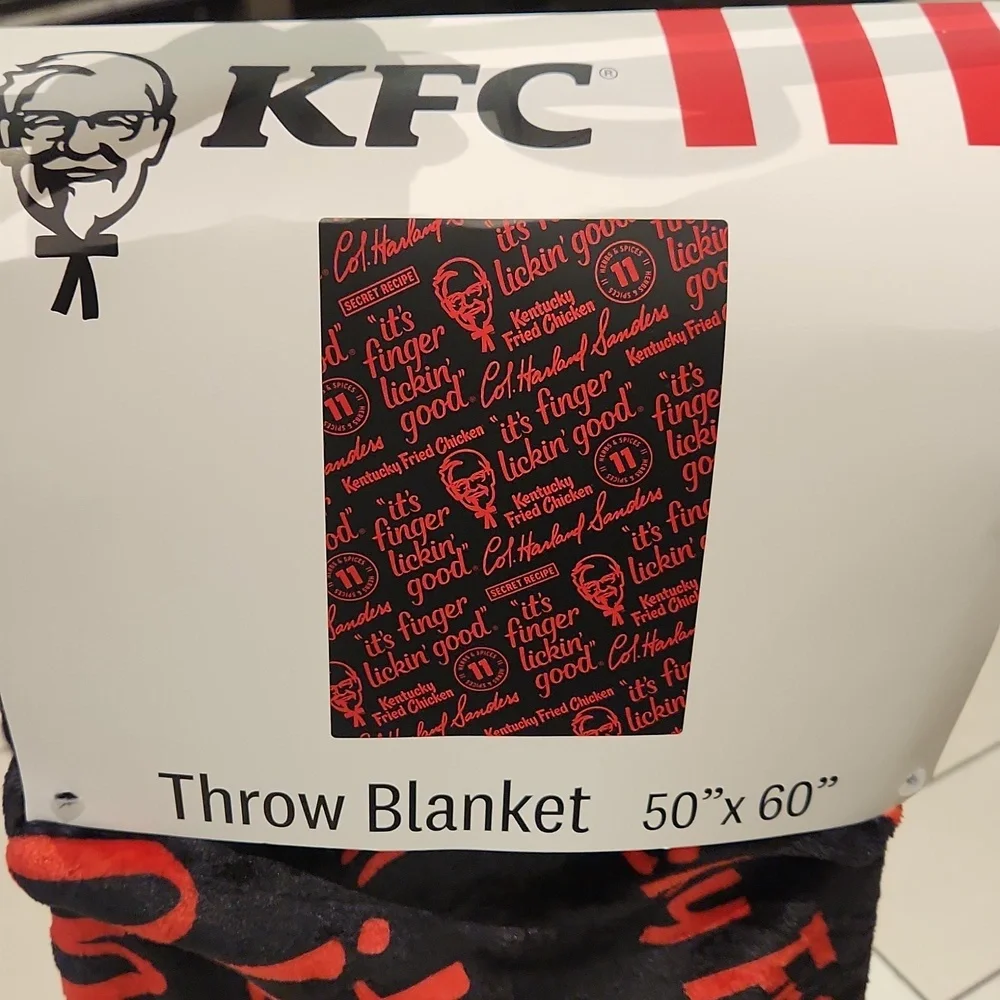 NEW KFC Icons Allover Print Fleece Throw - BoxLunch, 45